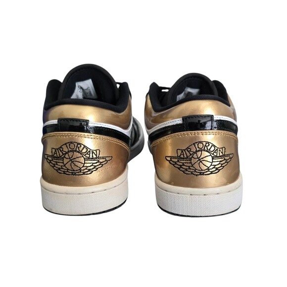 Nike Air Jordan 1 Low Gold Toe Mens Size 11 Metallic Gold Black White CQ9447 700 main image 6
